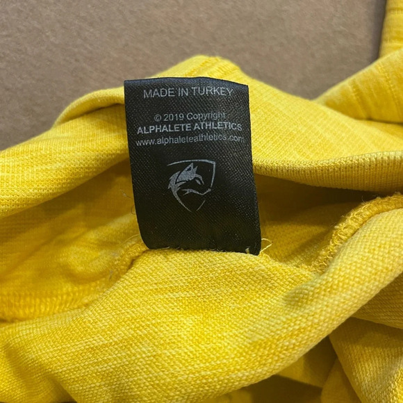 Alphalete Yellow Leggings Size Small - Picture 7 of 12